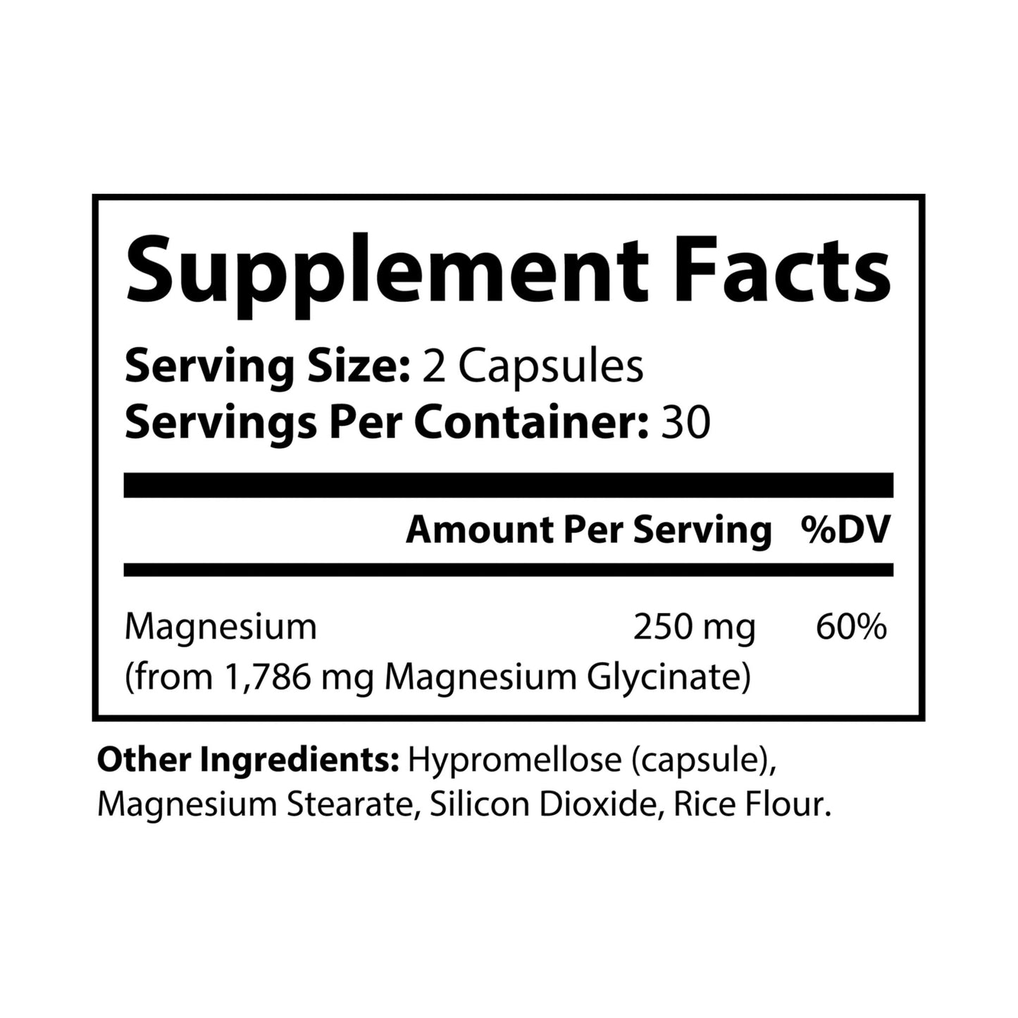 Magnesium Glycinate Supplement – Gentle, High-Absorption Formula (60 Capsules)