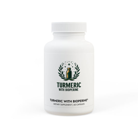 Powerful Anti-Inflammatory Support: Turmeric with BioPerine (Black Pepper Fruit Extract) Supplement (60 Capsules)