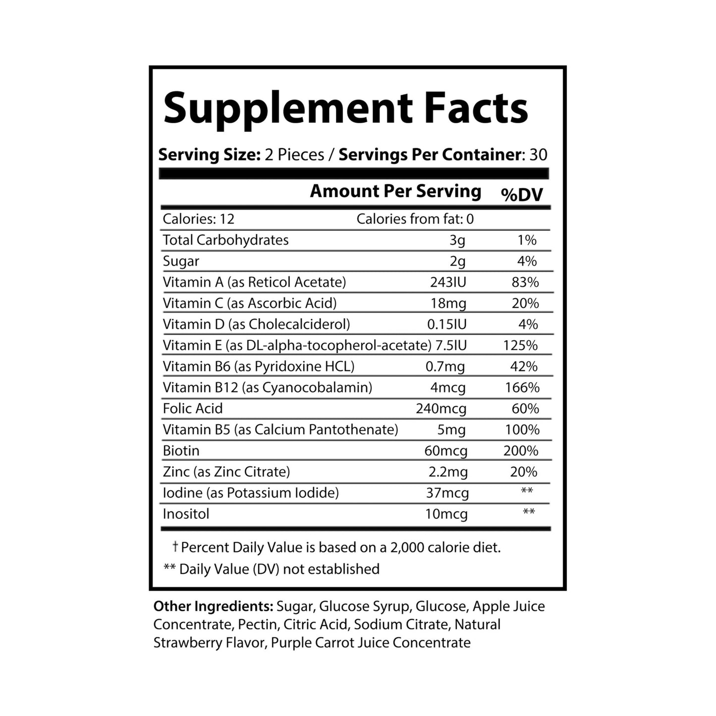 Daily Multivitamin Gummies for Adults: Essential Nutrients for Optimal Health (60 Gummies)