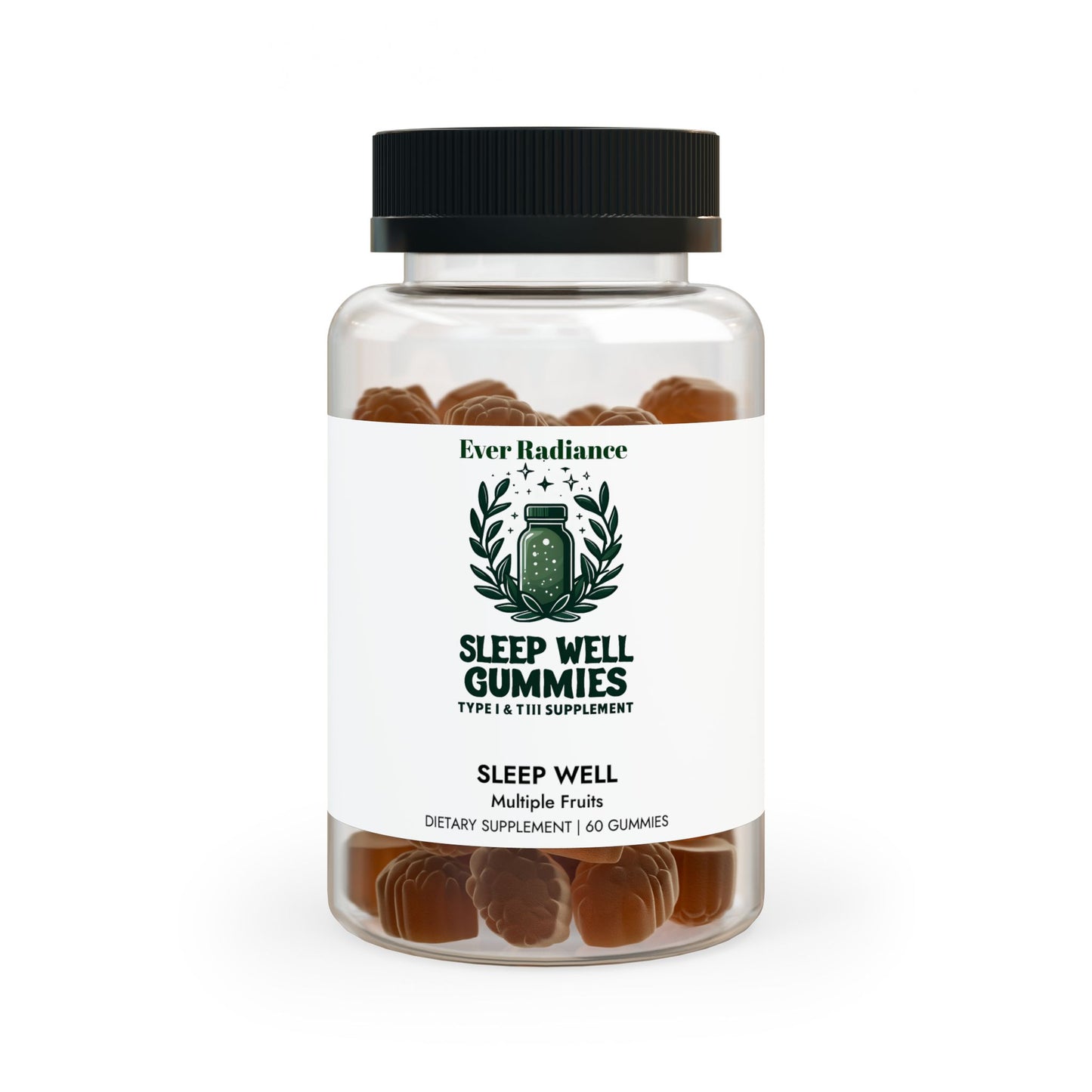 Sleep Well Gummies: Natural Rest & Relaxation for a Peaceful Night. (60 Gummies)