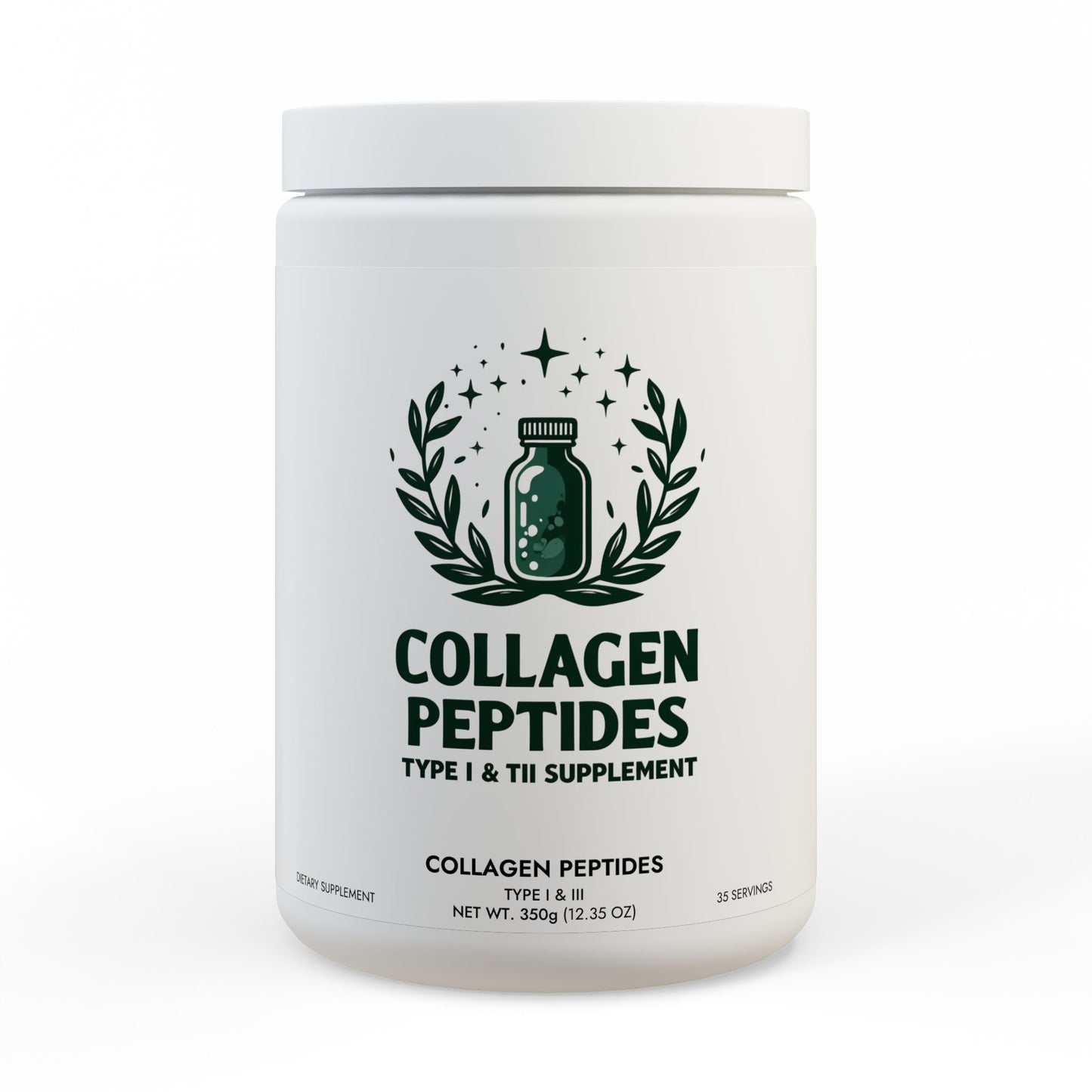 Premium Collagen Peptides Type I & III: Skin, Hair & Joint Support (350g, 12.3oz)